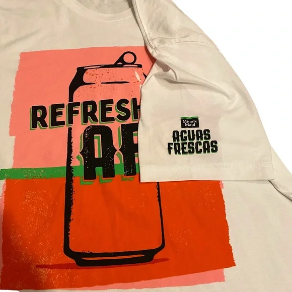HP 🥳 MINUTE MAID ‘REFRESHING AF’ T-SHIRT SZ XL - Picture 2 of 9